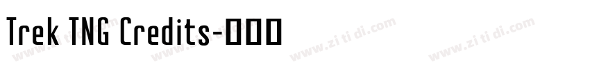 Trek TNG Credits字体转换 Trek TNG Credits字体转换